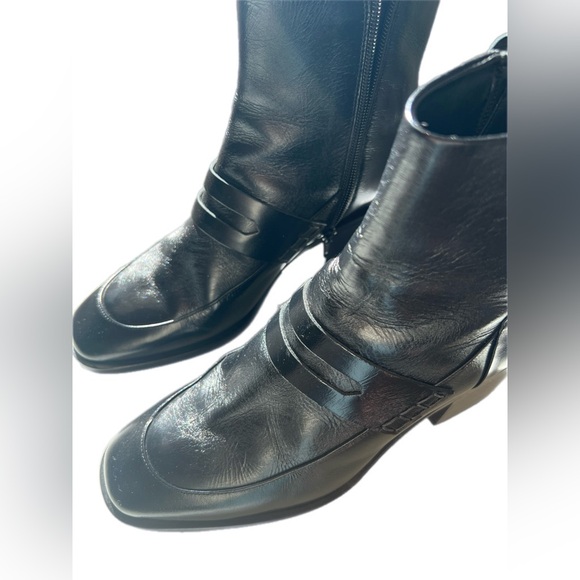 No. 6 Store Arne Zip-Up Leather Ankle Boot in Black size 40 made in Italy - Picture 2 of 10